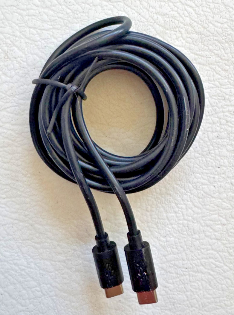 Unbraided USB-C To USB-C Fast Charger 70W Charging Data Sync Cable Black 10'