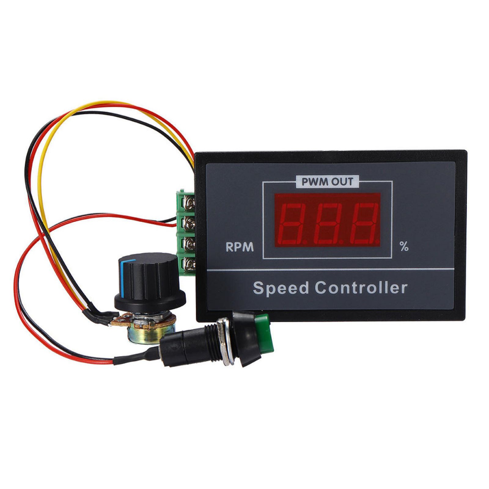 DC Motor PWM Speed Controller 0-100% Adjustable 30A 6-60V w/ Start Stop