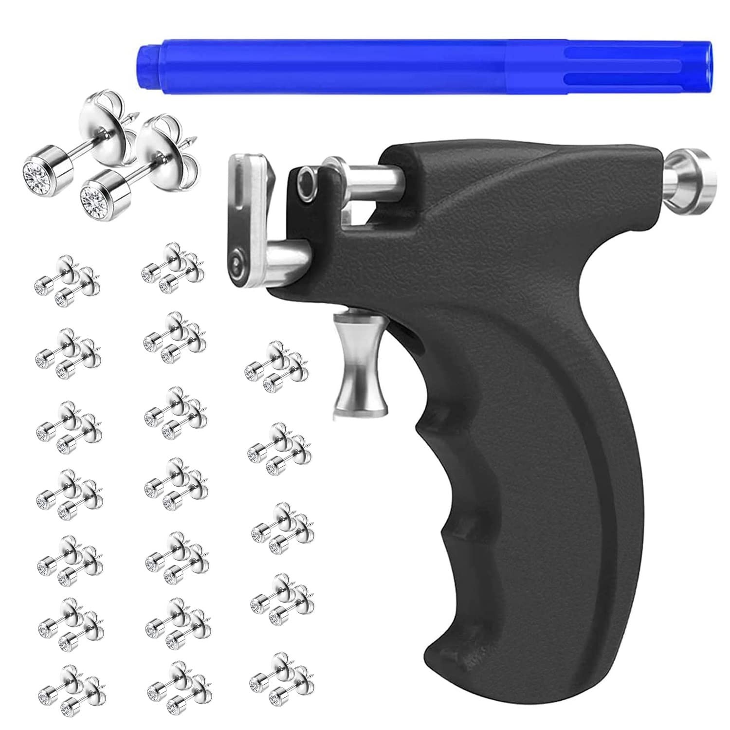 Ear Piercing Gun Kit with 20 Pairs 316L Surgical Steel Stud Earrings - Painless