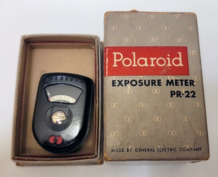 Vintage Polaroid Exposure Meter PR-22 W/Original Box & Manual General Electric