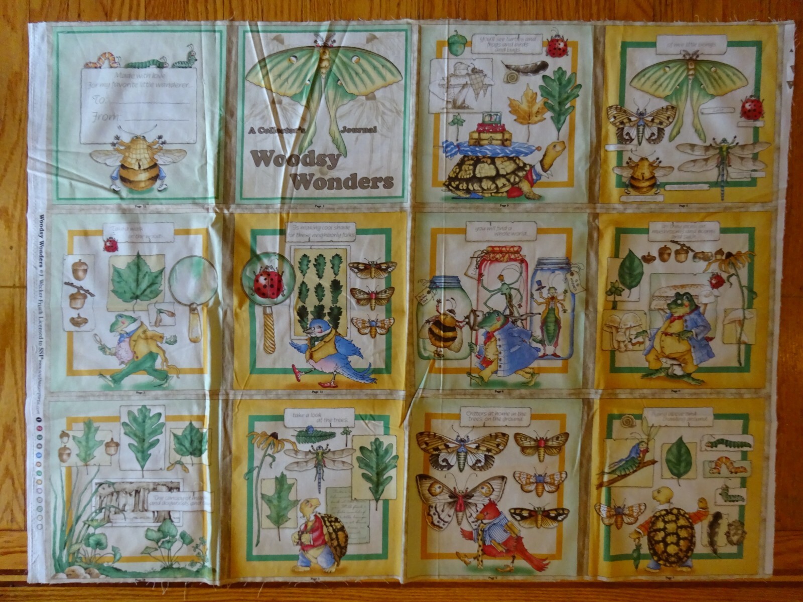 Woodsy Wonders A Collector's Journal Fabric Panel Quilted Book