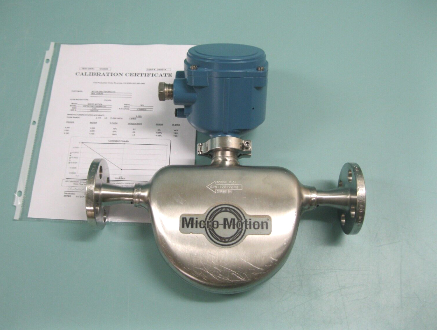 1/2" 150# Micro Motion CMFS010 M Flow Sensor 800 Enhanced Core Processor CAL E13