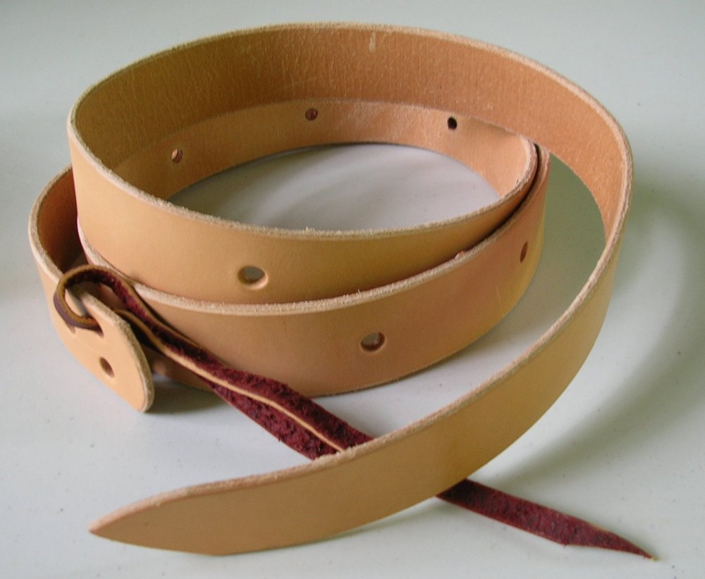 6 foot U.S. Genuine Leather Western Saddle Cinch Straps NATURAL/ LIGHT OIL