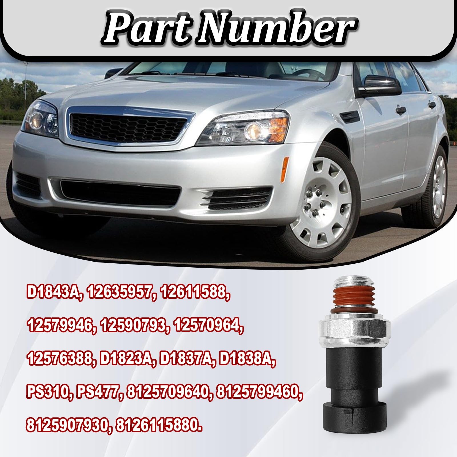 Icyhaws D1843A Oil Pressure Sensor Switch Sending Unit Compatible with GMC...