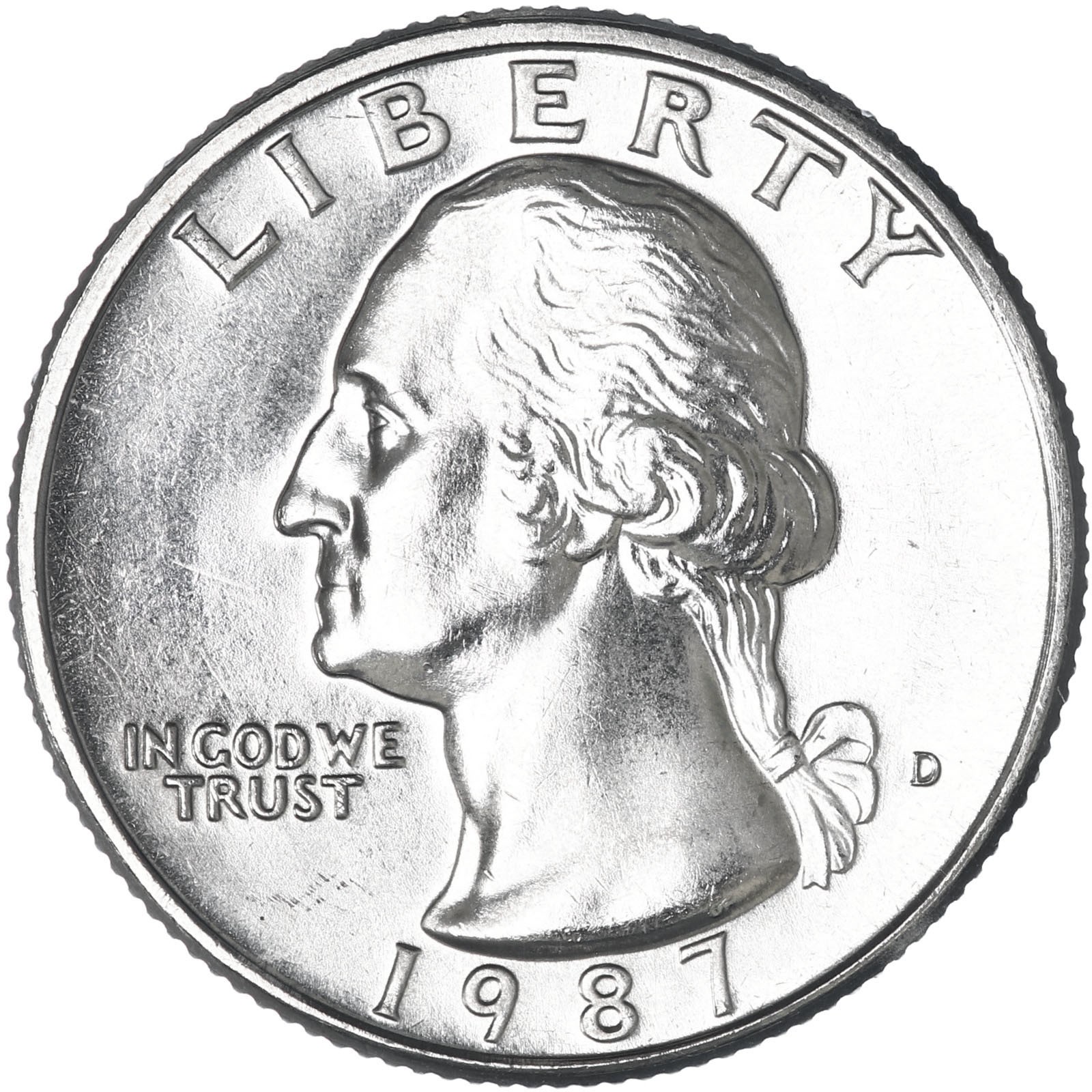 1987 D Washington Quarter Choice BU US Coin
