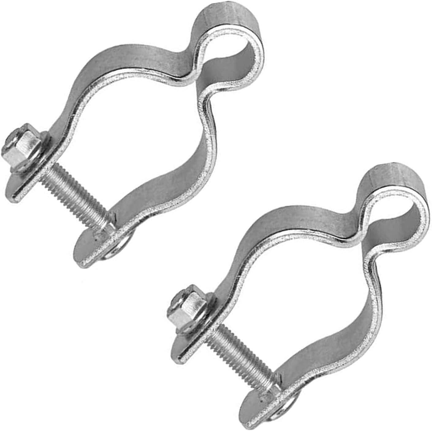 2 Pack 2-3/8inch Chain Link Fence Frame Gate Post Hinge/Galvanized Steel Zinc Pl