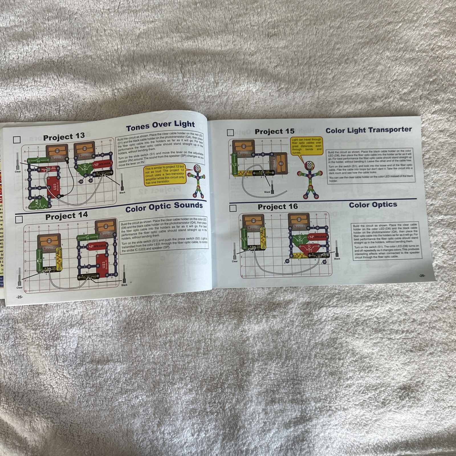 Elenco Snap Circuits LIGHT Experiments Projects 1-182 Manual Instruction Book