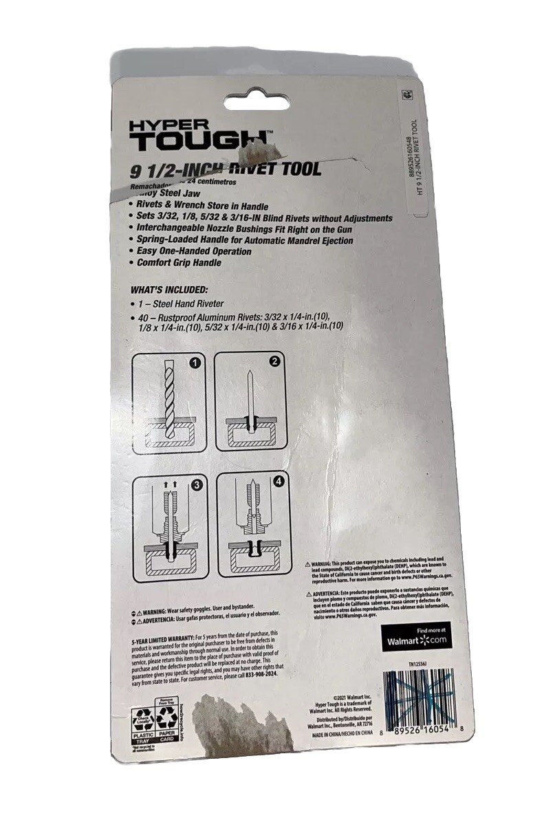 Hyper Tough Rivet Tool 9 1/2-inch