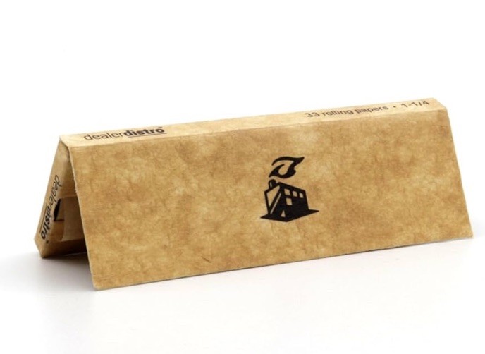 Dealer Distro Rolling Papers 1 1/4 Pure Hemp Cigarette Paper Box of 24 Pk W Tips