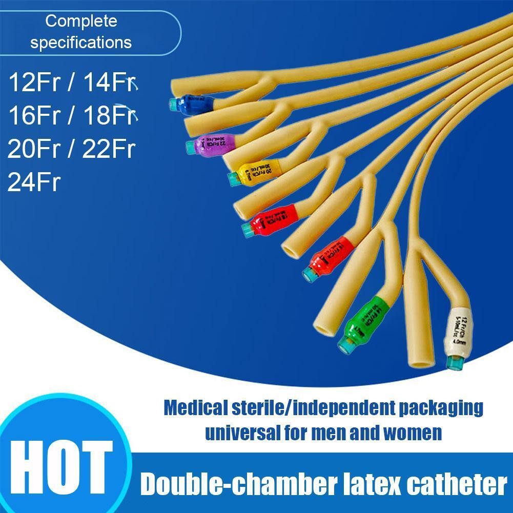 12-24FR 2 Way Latex Urinay Catheter Urology With Valve Urethral Catheter