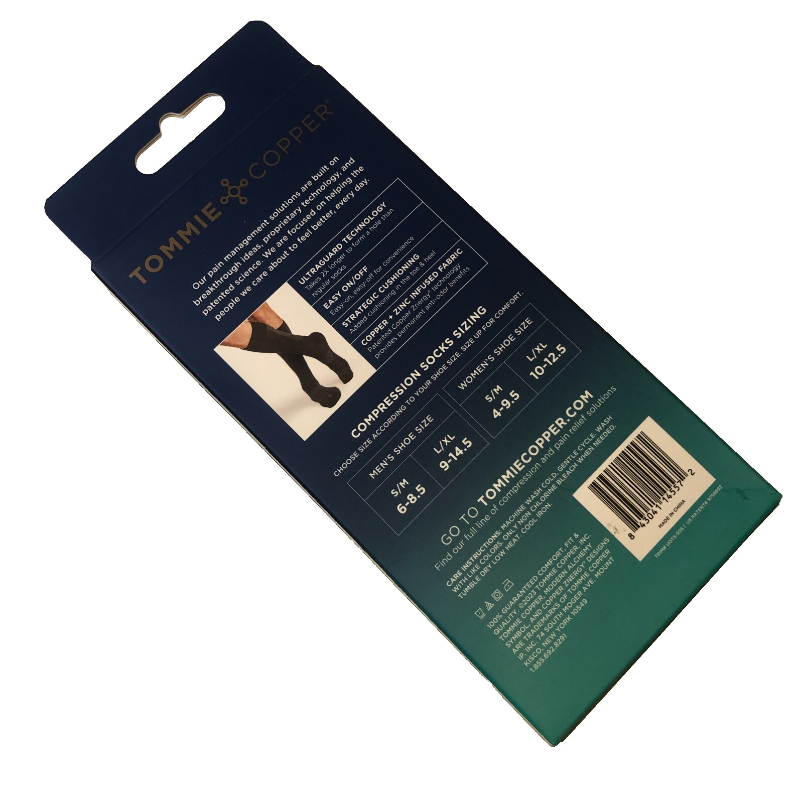 Tommie Copper Black Compression Socks Size L/XL Anti Odor