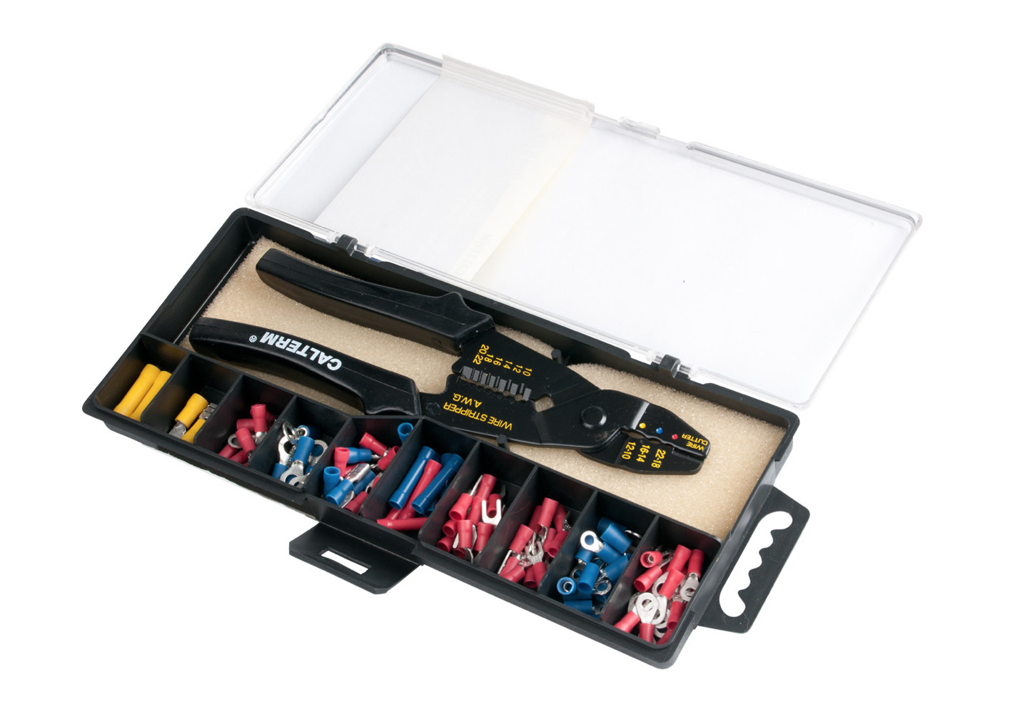NEW! CALTERM PROKIT 100-pc WIRE TERMINALS & LONG NOSE CRIMPER, 05102