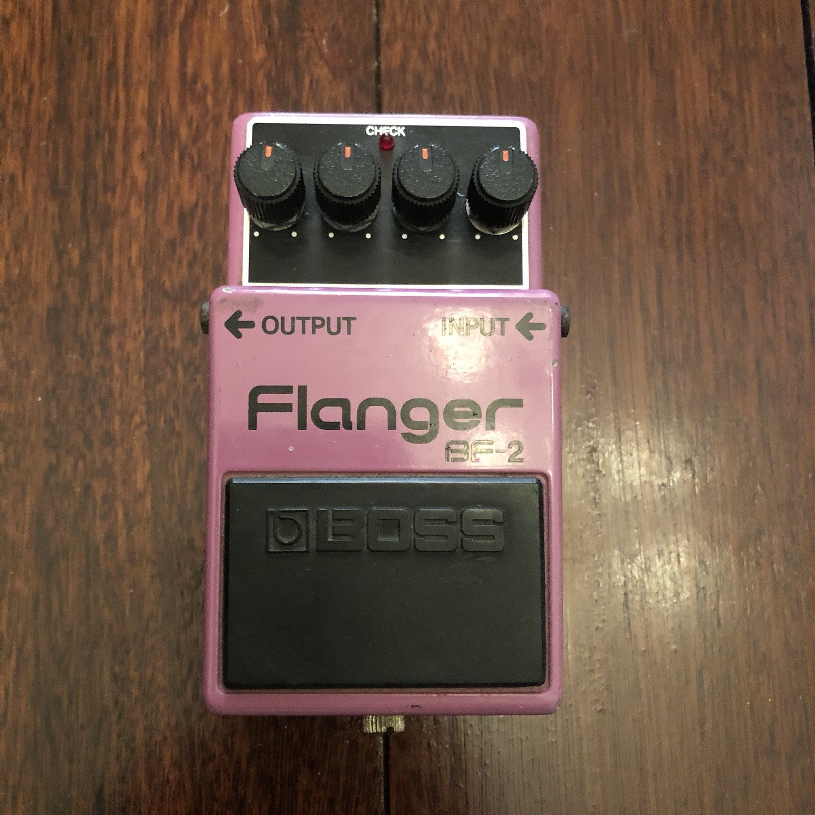 Boss BF-2 1980 (Black Label) Flanger - Guitar Effects Pedal - MIJ - Silver Screw