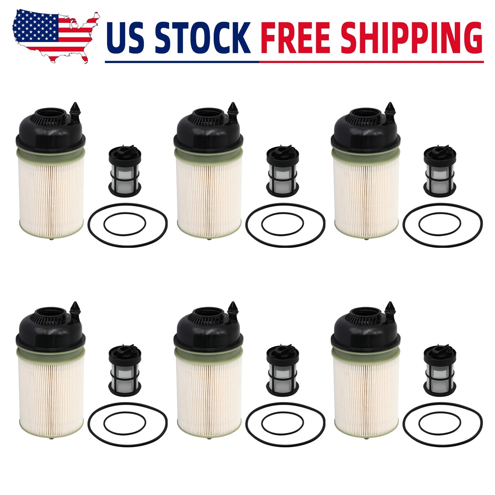 6-Piece Diesel Fuel Filter Insert Kit for DDE Gen 5 Engine for A4720921705