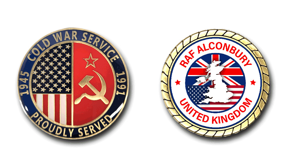 RAF Alconbury United Kingdom Cold War Service Challenge Coin