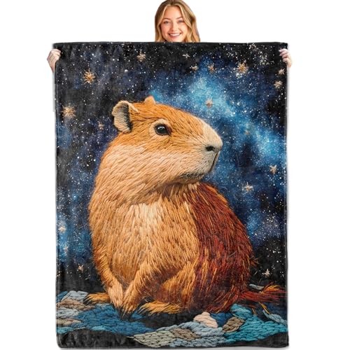Cosmic Capybara Throw Blanket,,Soft,Lightweight 50x60in Capybara 02