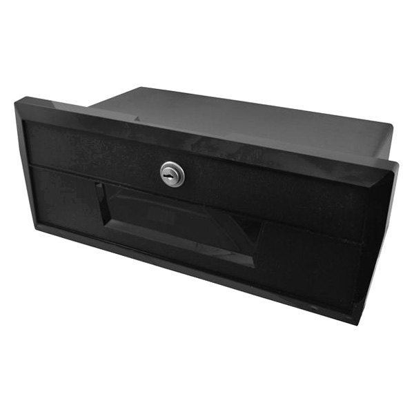 Attwood Standard 11-3/4" L x 4" H x 6-5/8" D Black Plastic Glove Box