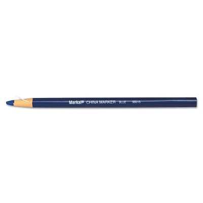 China Marker, Blue, Paper-Wrapped Grease Penicel Pack of 12 LA-CO Industries Inc
