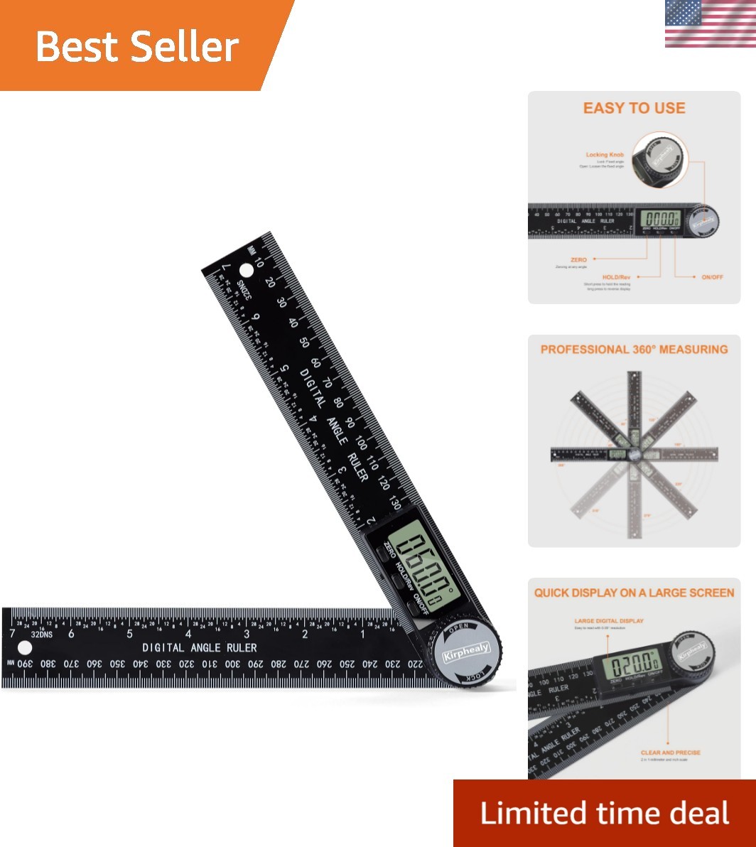 Innovative 7-Inch Digital Angle Gauge with Fast Display - Made for Professionals