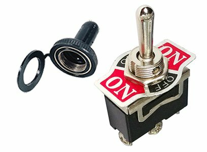 HD Toggle Switch with Rubber Boot SPDT Momentary Center Off Both Sides 20 Amp