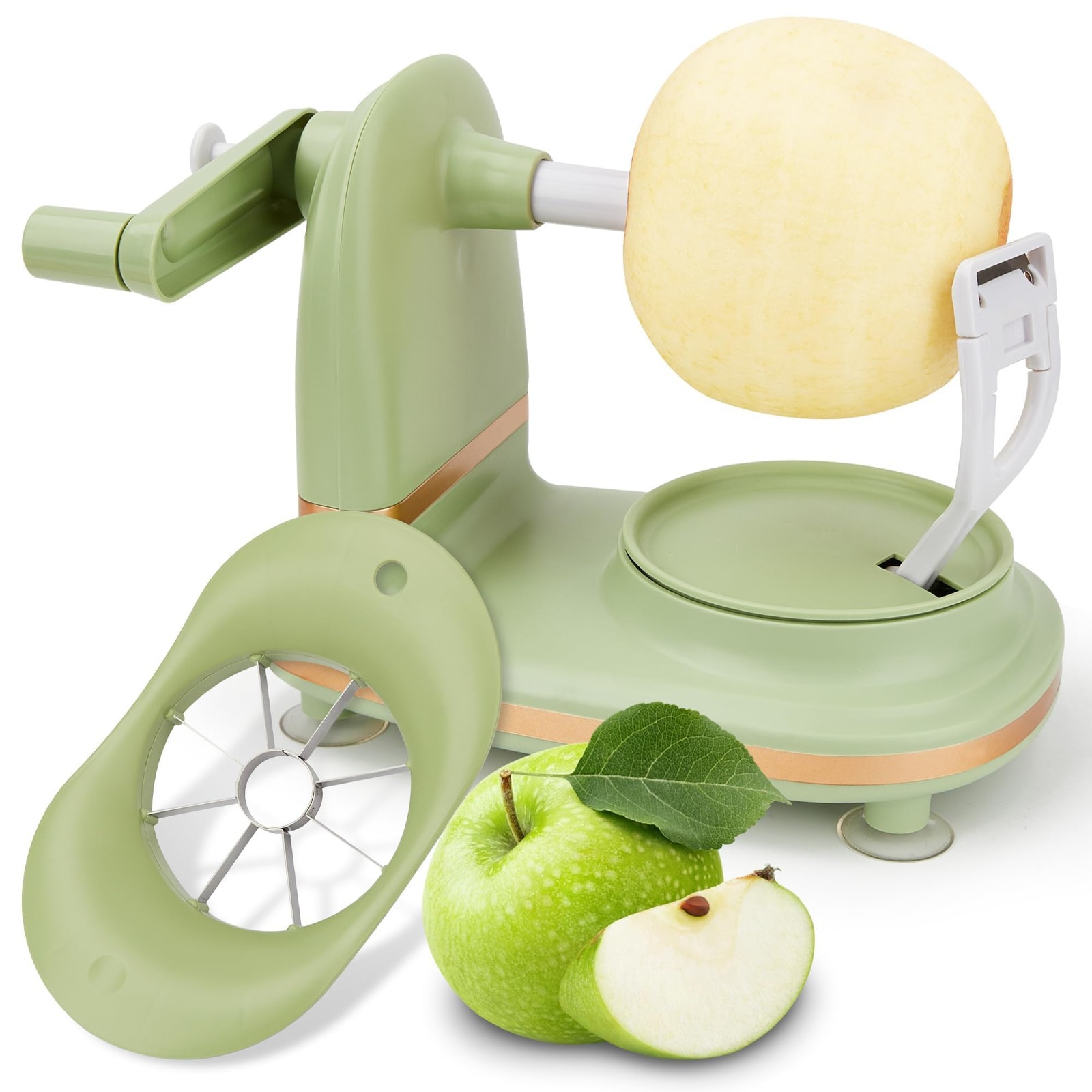 Dormercy Apple Peeler, 8 Wedges Apple Peeler Slicer Corer, Apple Slicer, Stai...