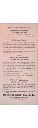 Speed-Up Geometry Ruler Baltimore 1950s Drafting Protractor Stencil Set