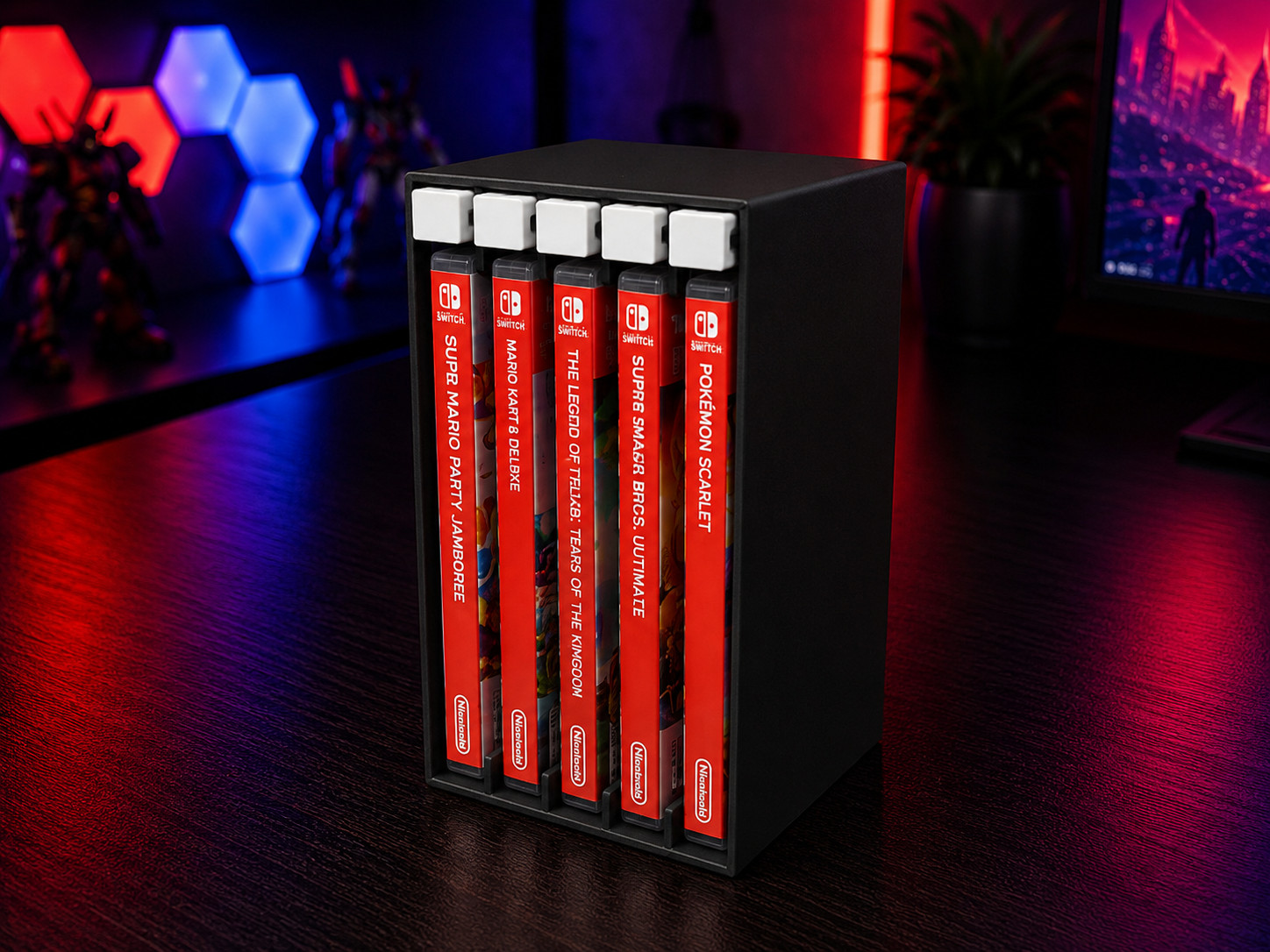 Nintendo Switch Game Holder – 5 Game Capacity | Ejection Mechanism