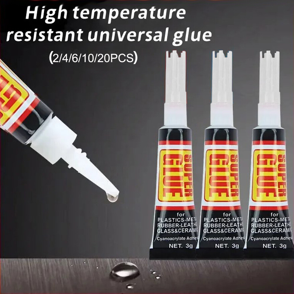 2-100PCS Super Glue Home Plastic Leather Ceramics Rubber Metal Wood Super Glue