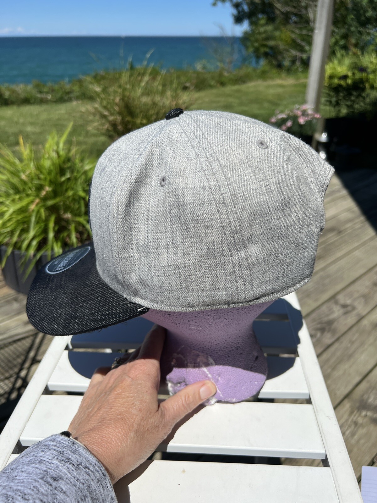 BioWorld Flash Emblem on Front Gray Hat/Cap Black Bill with Snap Back OSFM. EUC