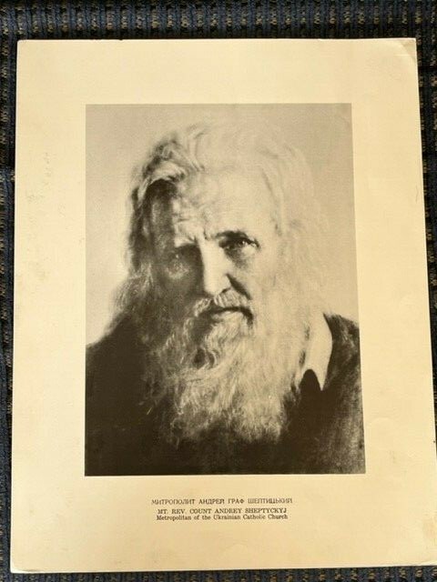 Rev. Andrey Sheptyts  Ukrainian Archbishop Aurora Photo Engraving Canada Print