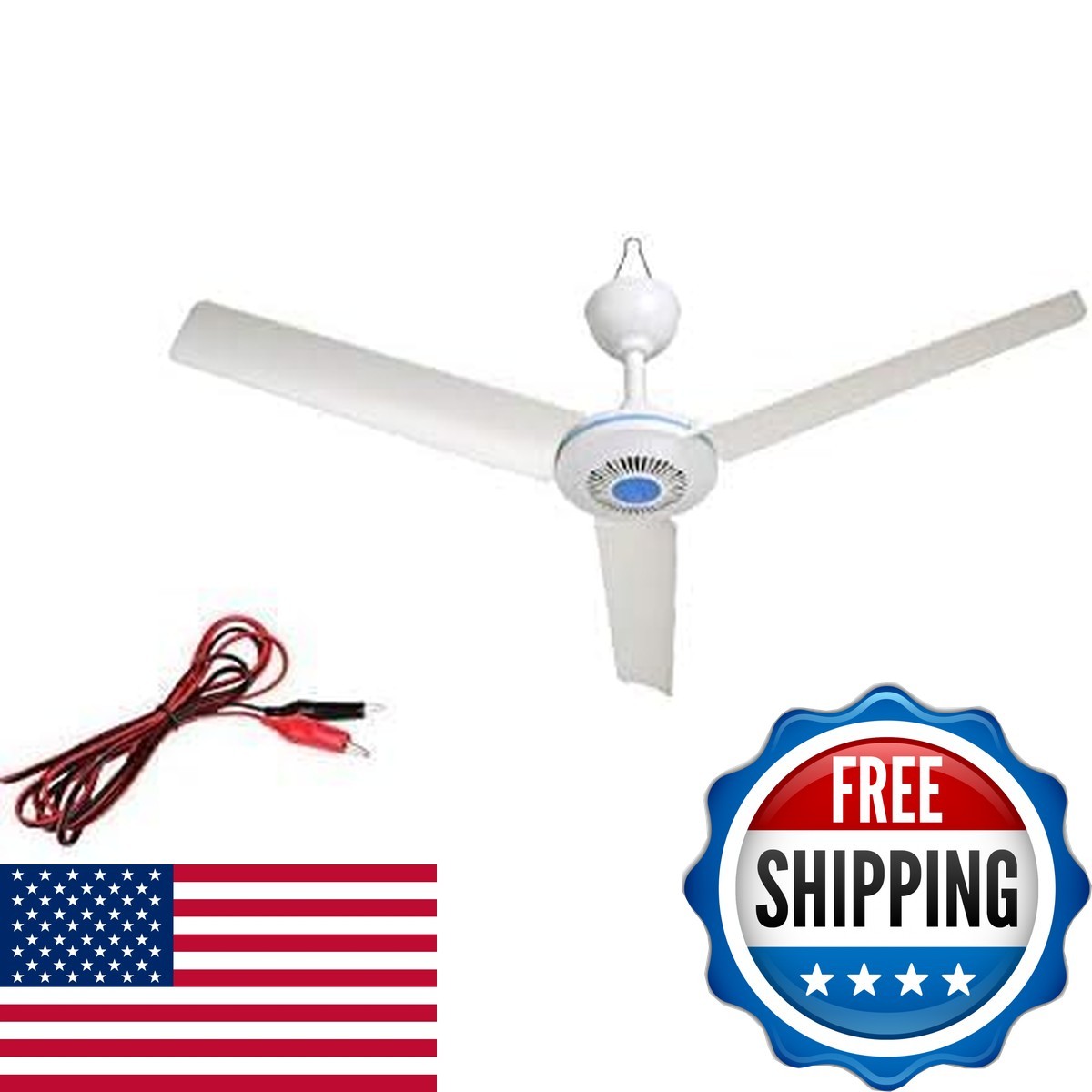Sunlar 28" Inch 12V DC Ceiling Fan 12 Volt Portable Gazebo Fan All