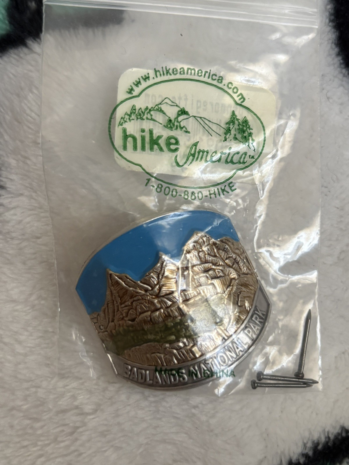 Walking Stick Medallion Badlands National Park Hiking Badge