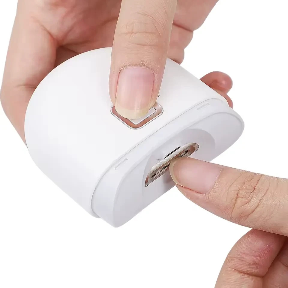 Electric Automatic Nail Clipper USB Rechargeable Trimmer with Light for Manicure