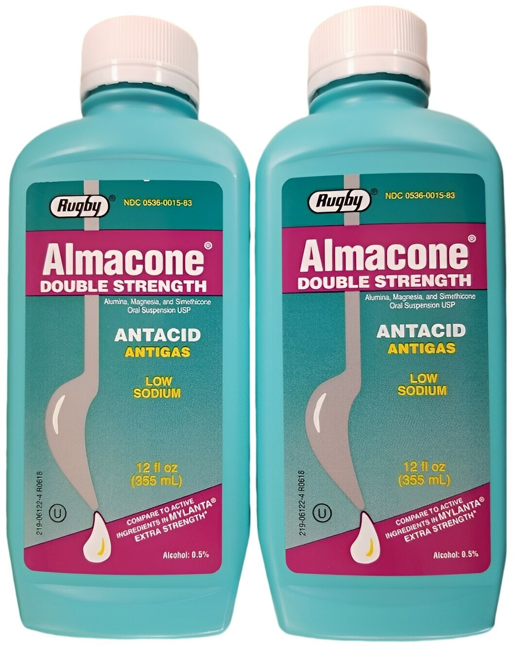 ALMACONE DS LIQUID Antacid / Anti-Gas LEMON MINT 12oz ( 2 bottles ) --