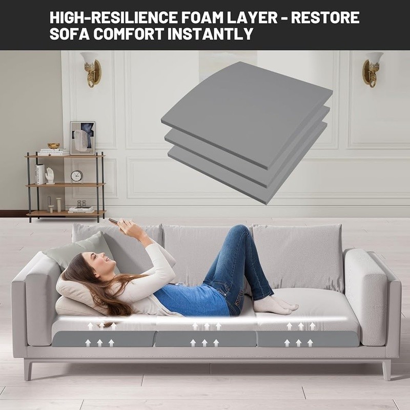 Couch Support Cushion Sagging Sofa Quick Restore Firm High-Density Foam New