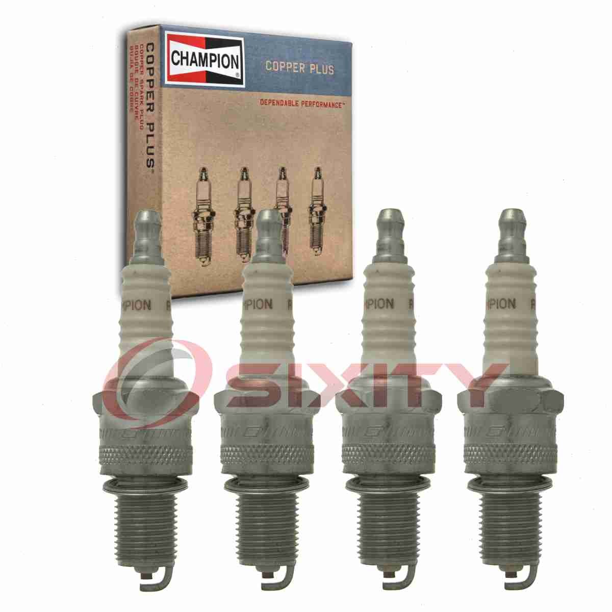 4 pc Champion Copper Plus Spark Plugs for 1977-1981 Nissan 200SX 2.0L L4 fq