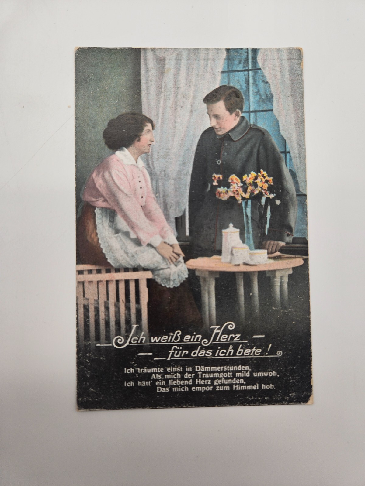 HA2085: Postcard, Ich White Ein Heart