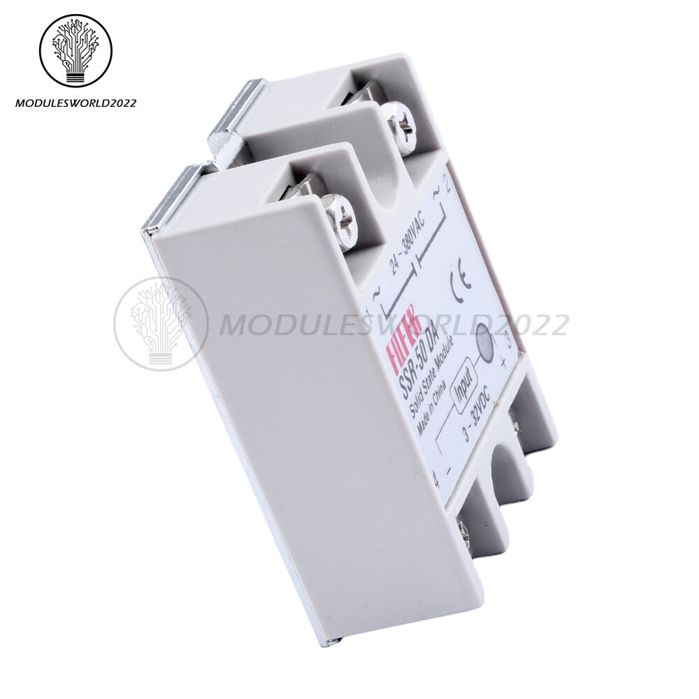 SSR-50DA 3V~32V DC to AC 24V~380V 50A 250V Solid State Relay Module
