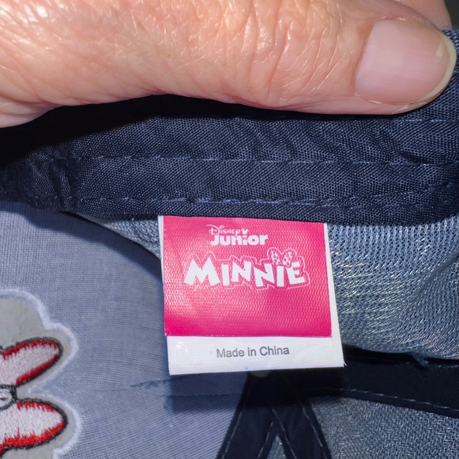 Disney Minnie Mouse Denim Junior Hat Cap Snapback EUC