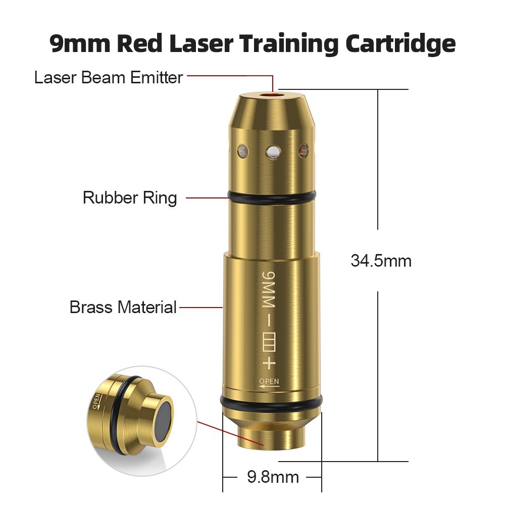 1pc 9mm Dry Fire Laser Trainer + 1pc 1352 Electronic Target