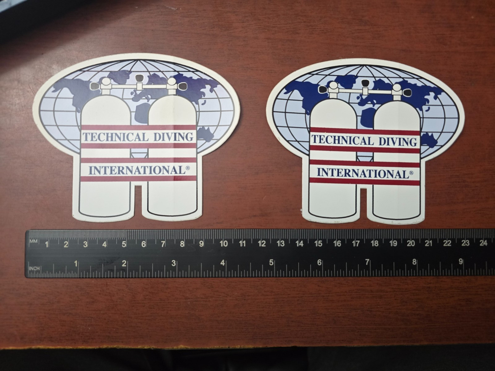 2 Technical Diving International TDI Glossy Scuba Stickers - SDI/TDI Free Diving