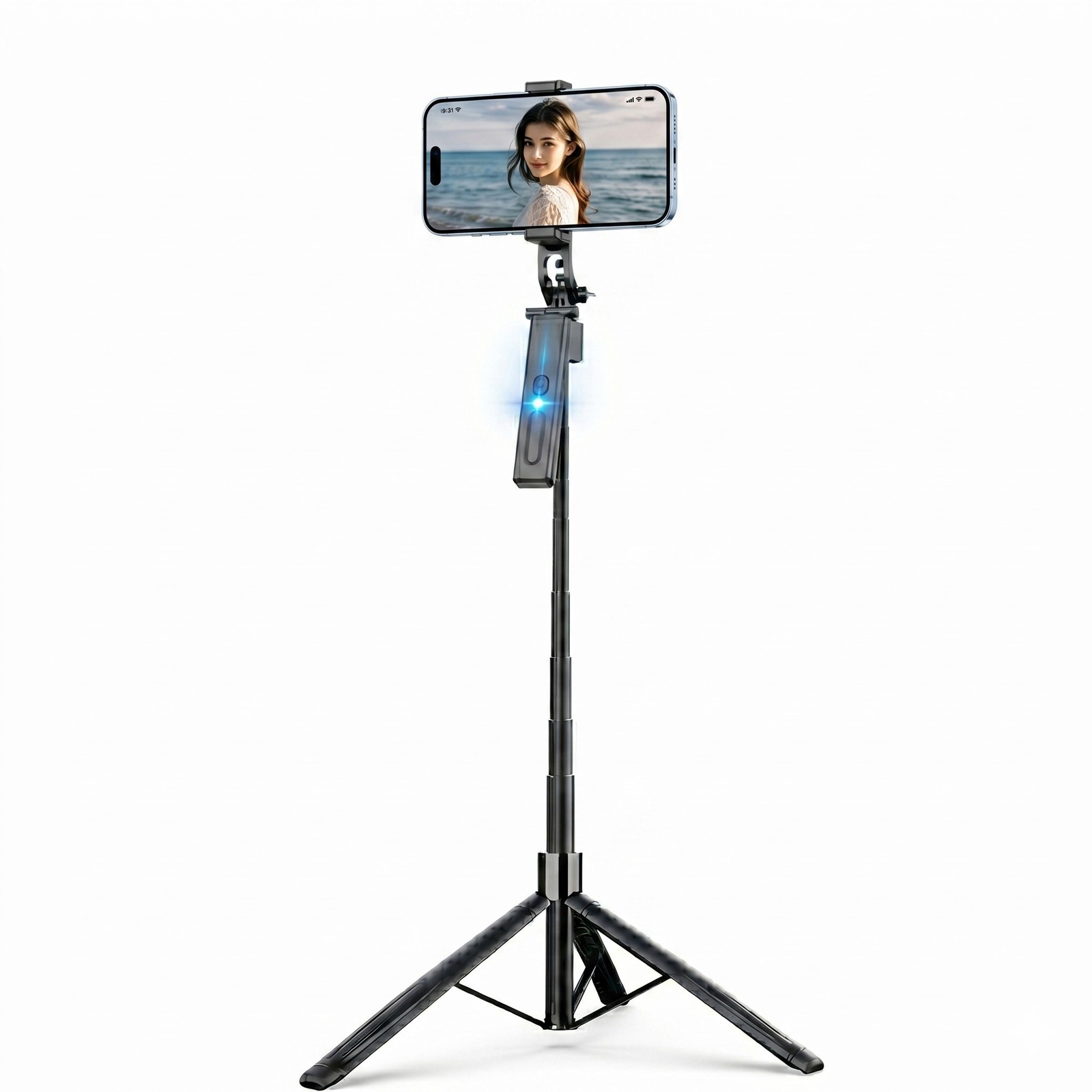 76'' Selfie Stick Auto Face Tracking Tripod 360° Rotation with Remote Control