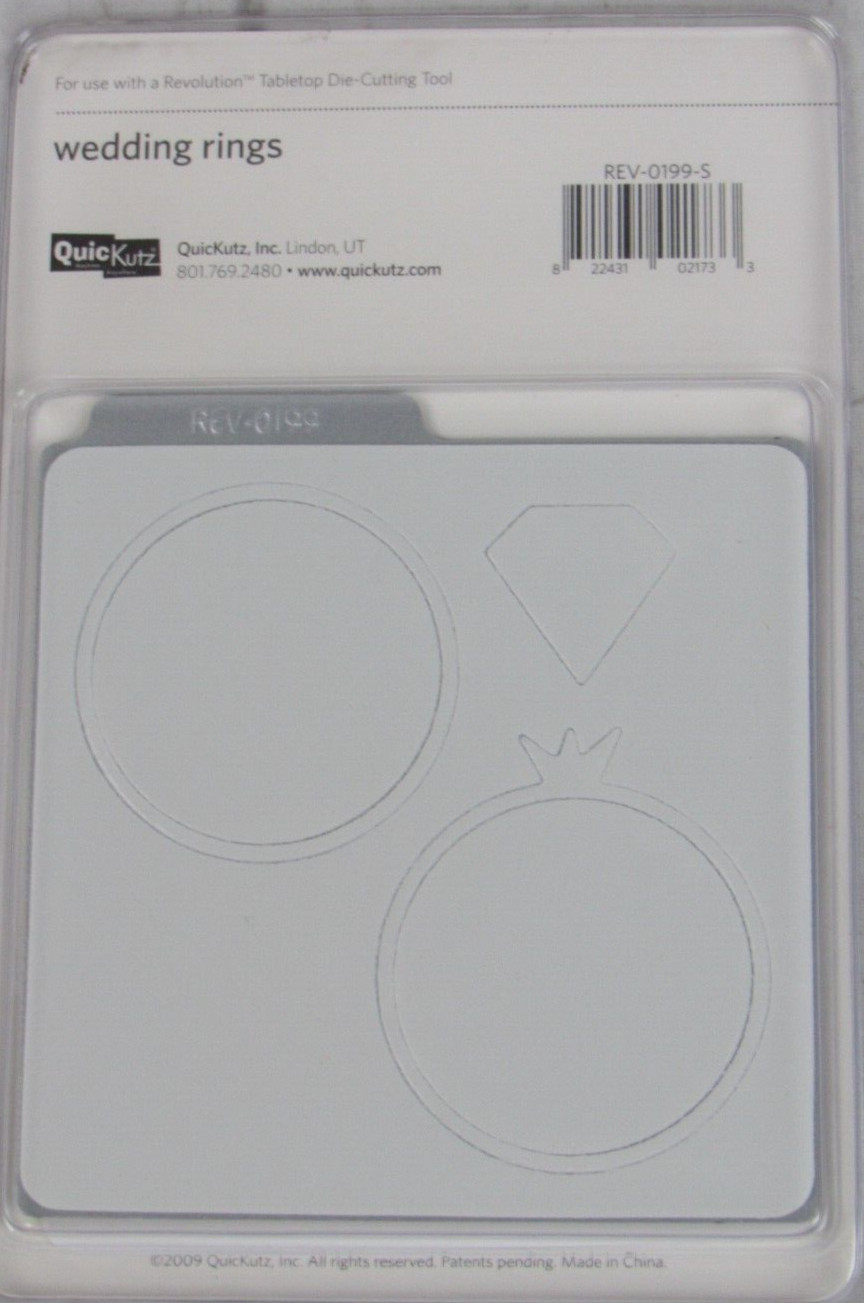 QuicKutz Wedding Rings 4x4, 1 Cutting Die Set REV-0199-S