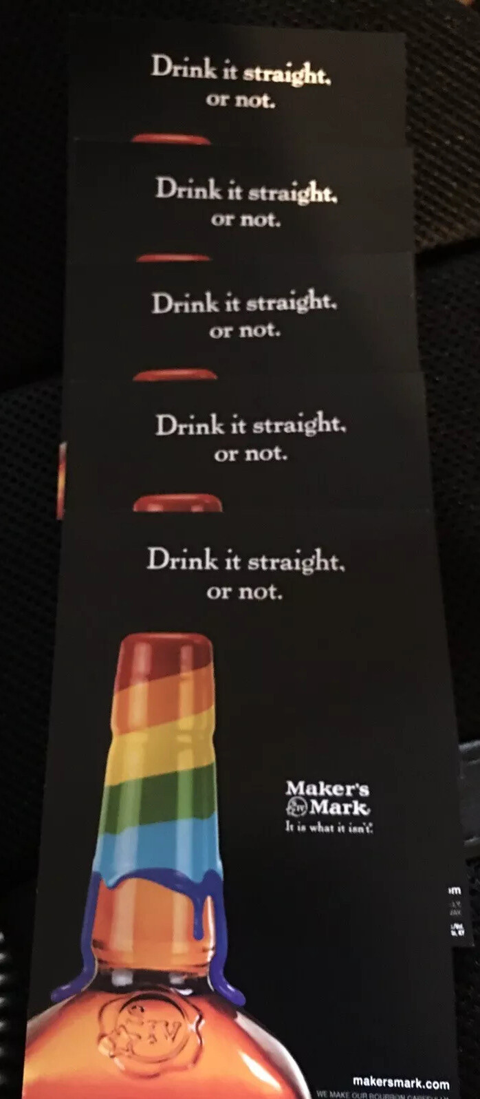 Makers Mark Postcards. Set Of 5. 4 By 6. Free Ship Usa. Double Sided