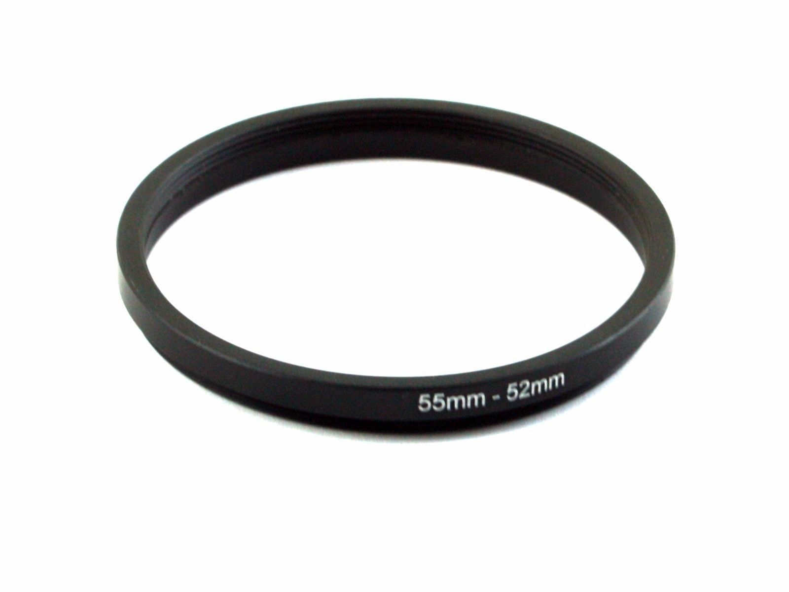 Step-Down Ring - 55mm to 52mm - For Filters Lens Hoods & More - 55-52mm