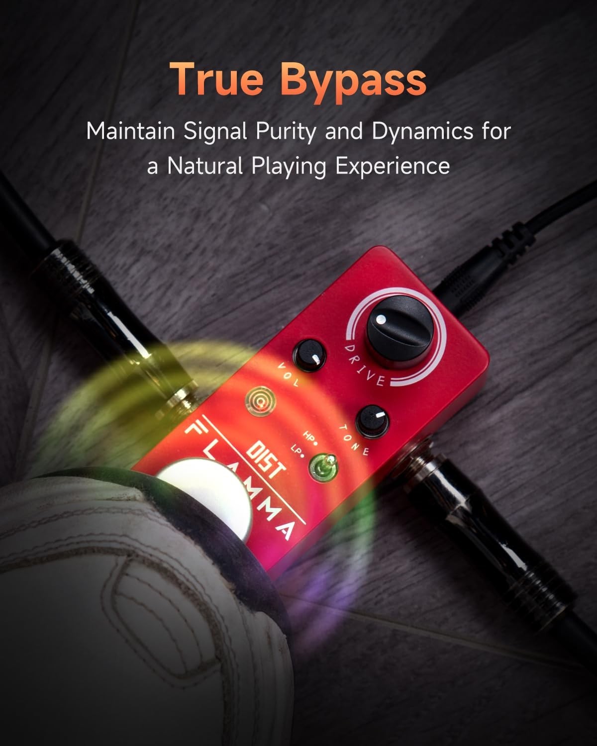 Mini Analog Distortion Guitar Pedal - Boost & Drive Modes, True Bypass Effects