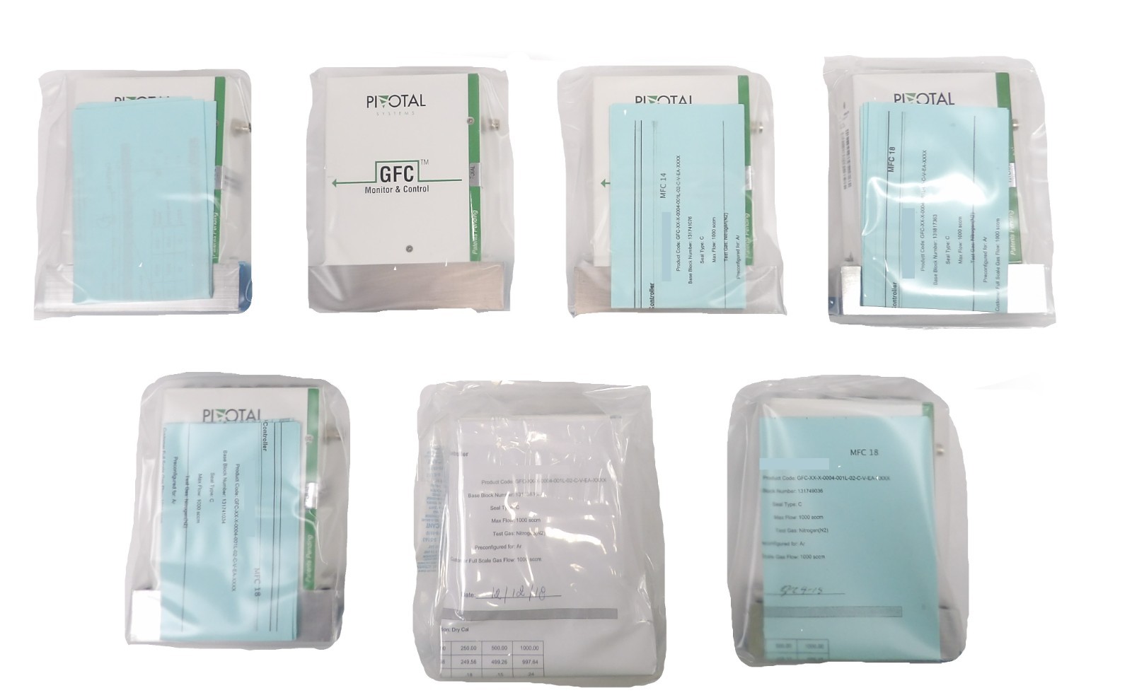 Pivotal Systems 32-03215 Mass Flow Controller MFC AMAT 0190-64033 Lot of 7 New