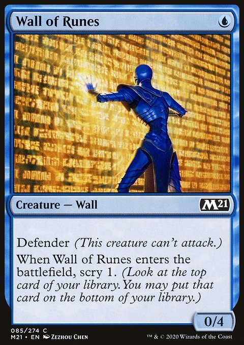 MTG Magic the Gathering Wall of Runes (85/417) Core Set 2021 LP