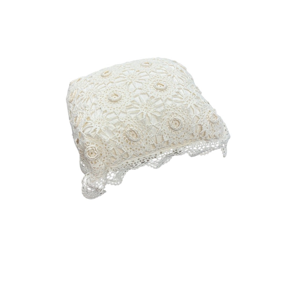 Set Of 2 vintage crochet pillows ,Victorian, PLZ READ, Needs Repair,Final Sale