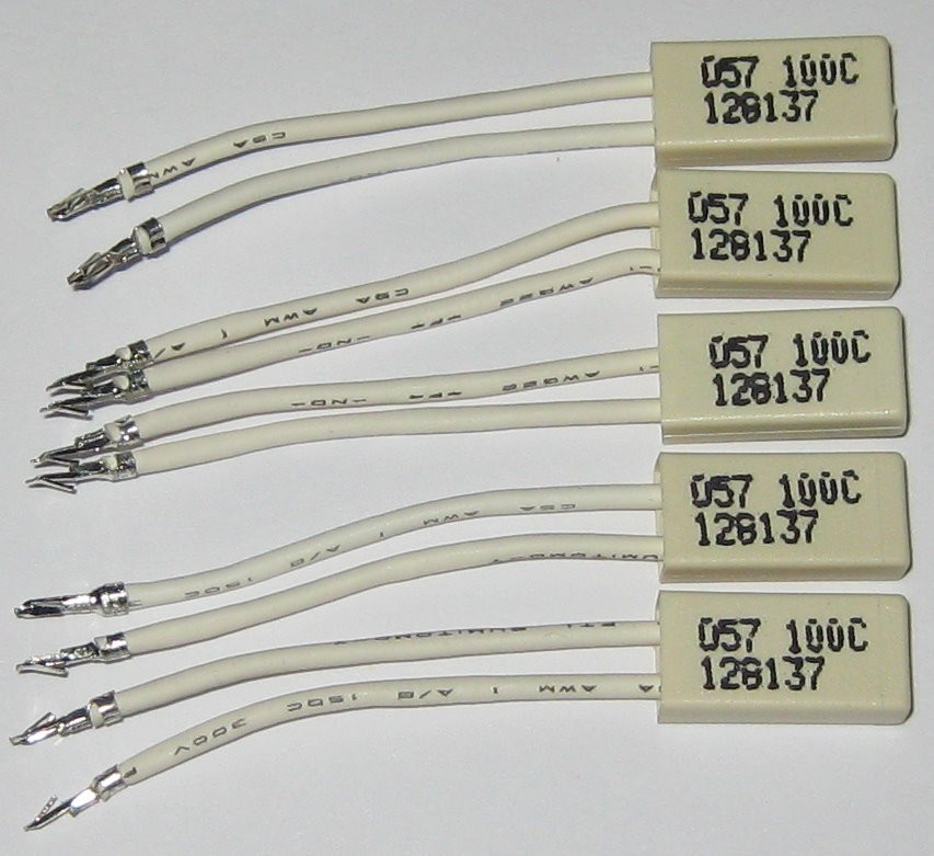 5 X Limitor T160 Thermal Protector - 100 C - 212 F - N.O. - Normally Open 1.5"